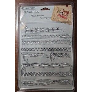 Autumn Leaves  Clear Stamps 'Messy Stitches' by Katie Pertiet NEW